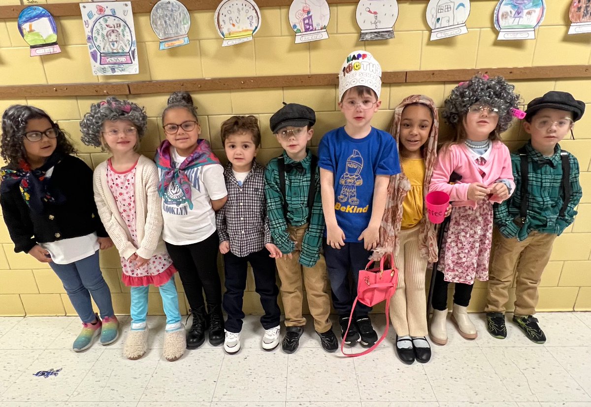 WestMifflinArea's tweet photo. On the 100th day of school, some @WMClaraBarton and @HomevilleEleme1 students and staff dressed up as 100-year-olds! Great job students (and family members who helped)! #WMASD @PADeptofEd @GreatPASchools https://t.co/M07F1aHFaR