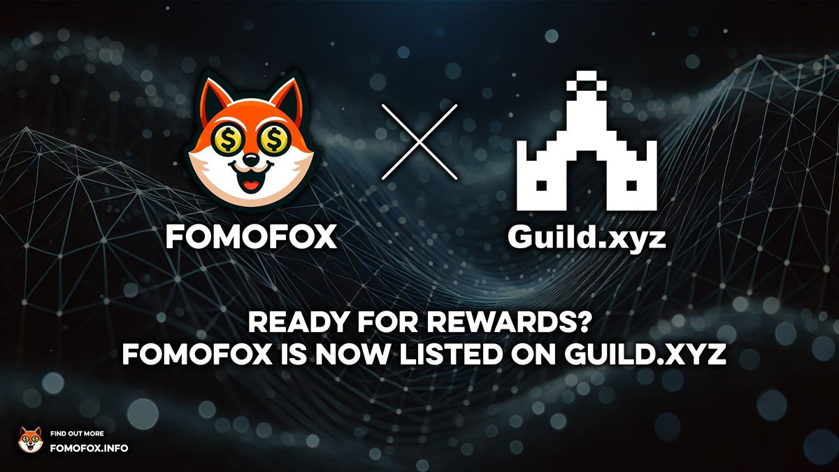 FOMO_Fox's tweet image. 🚀 FOMOFOX joins Guild! 🦊💎

Hello FOX Family! We’re thrilled to announce that FOMOFOX is now on @guildxyz, unlocking even more ways for you to get rewarded as a $FOMO supporter! 🎉

🔥 Our first campaigns:
📢 FOMOFOX Retweet Campaign
💰 3% Cashback in $FOMO for every MagicSea…