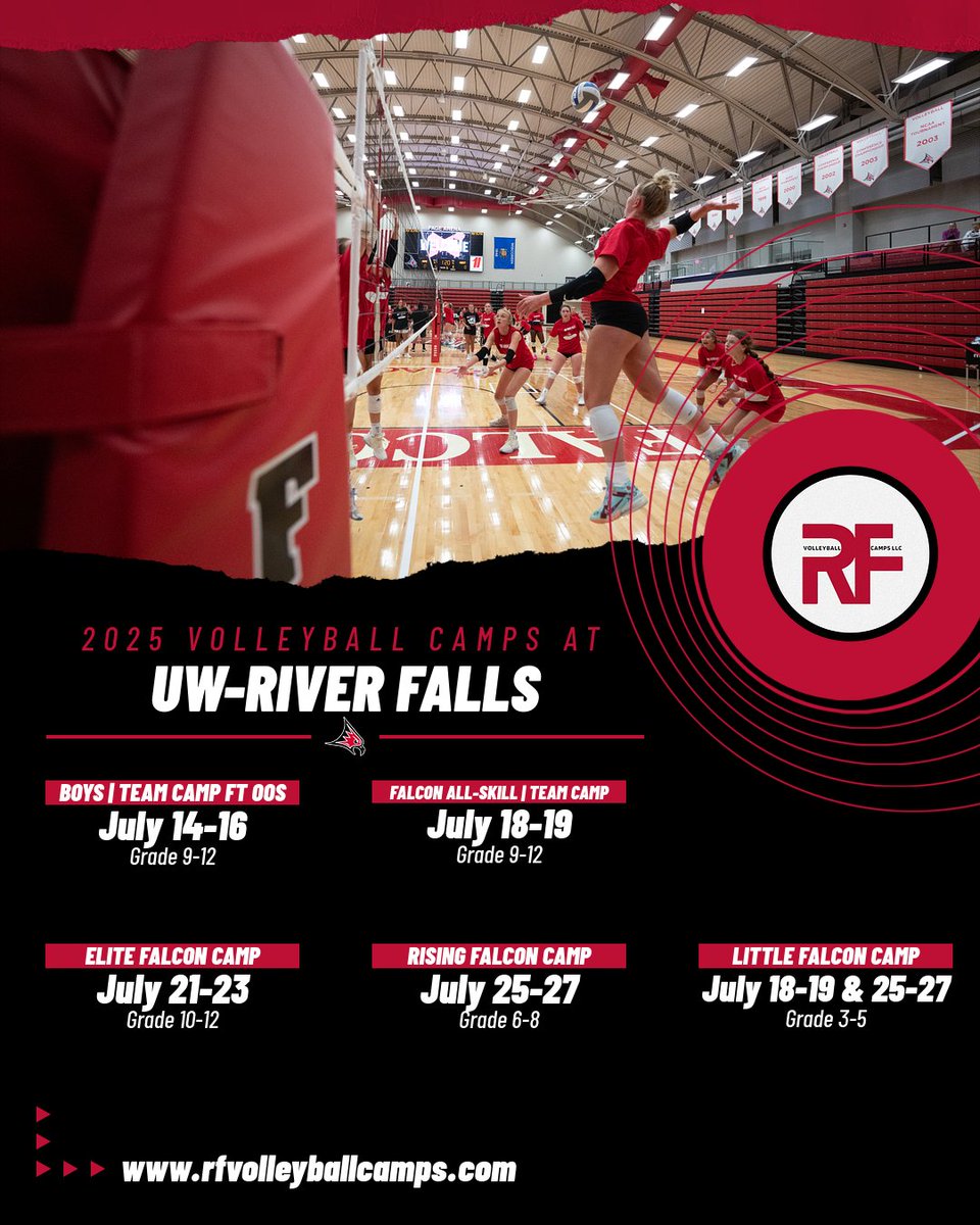 Dipen Patel (@coachdipenpatel) on Twitter photo 𝑹𝑬𝑮𝑰𝑺𝑻𝑹𝑨𝑻𝑰𝑶𝑵 𝑵𝑶𝑾 𝑶𝑷𝑬𝑵!
rfvolleyballcamps.com
RF Volleyball Camps proudly welcomes over 600 campers to join staff this summer. Camps have sold out in 2022, 2023, & 2024!
To request Satellite Camps at your school or club email: rfvbcamps@gmail.com 𝑹𝑬𝑮𝑰𝑺𝑻𝑹𝑨𝑻𝑰𝑶𝑵 𝑵𝑶𝑾 𝑶𝑷𝑬𝑵!
rfvolleyballcamps.com
RF Volleyball Camps proudly welcomes over 600 campers to join staff this summer. Camps have sold out in 2022, 2023, & 2024!
To request Satellite Camps at your school or club email: rfvbcamps@gmail.com