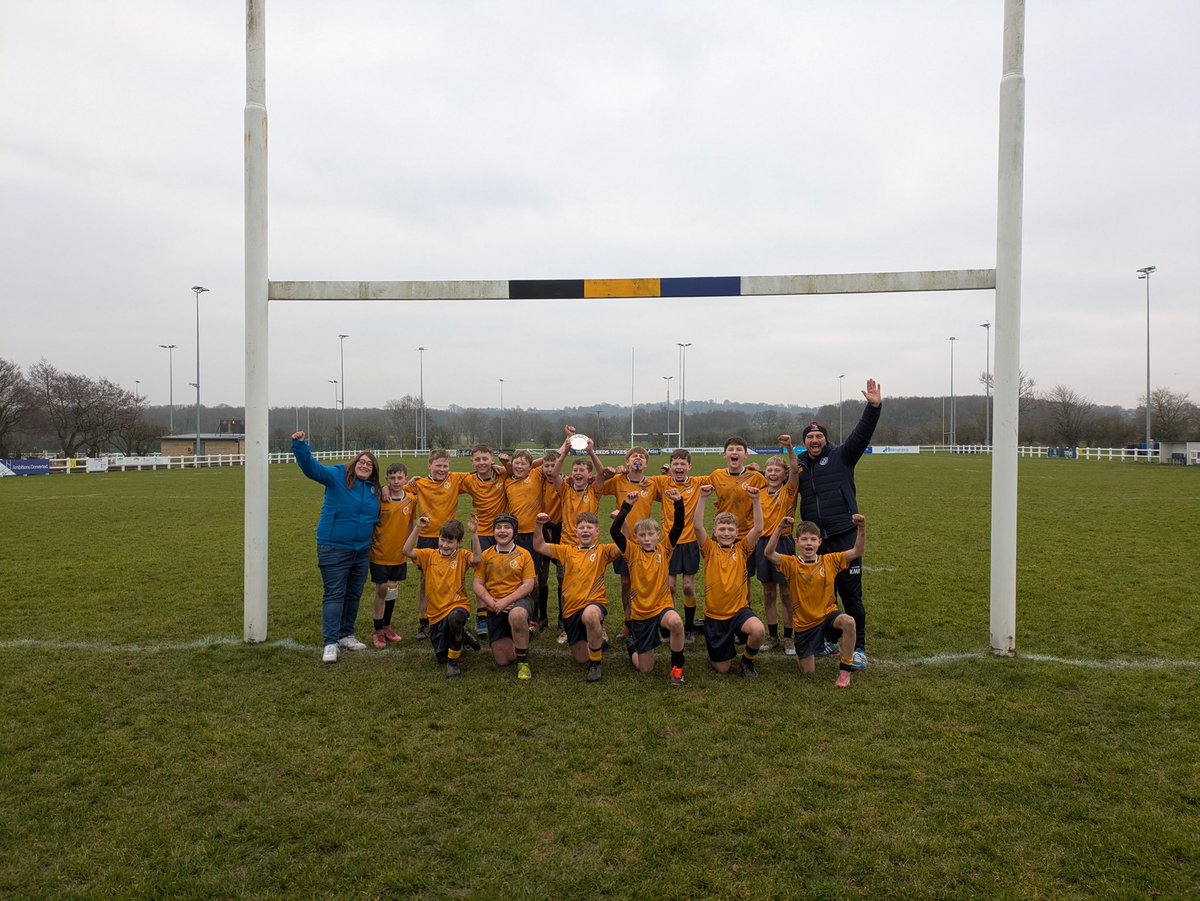 WolfretonSport's tweet photo. History makers!!! For the 1st time ever @WolfretonSch have won a @YSchoolsRugby Trophy!
The Y7 rugby team won the RFU Yorkshire plate in sensational fashion with a 35-5 win over a strong Crossley Heath team! A magnificent team performance &amp; memories made for life! #proud! 🤙🏼🏉 https://t.co/tZG2gKpg94