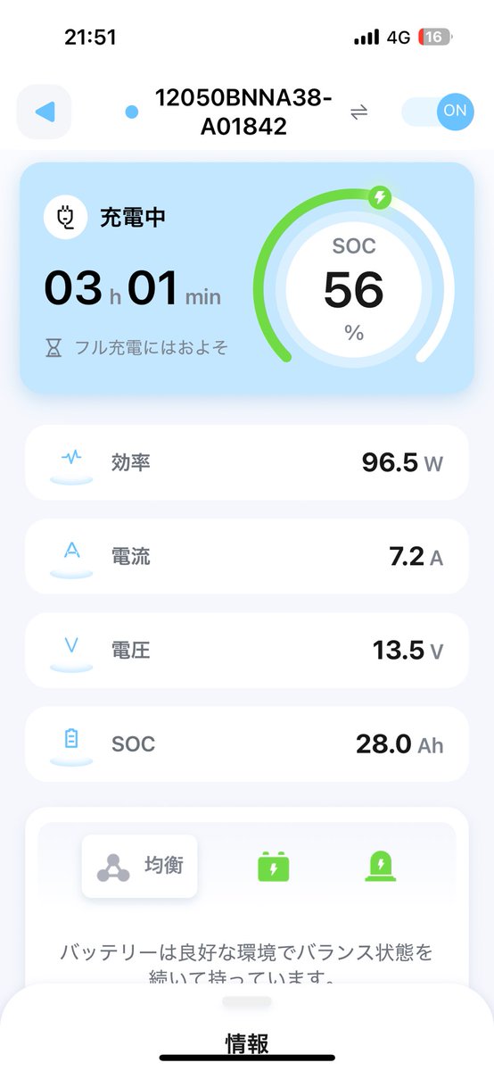 現在移動運用に使ってる電源は1,002WhのJVCケンウッド(中身はJackery)のBN-RB10-Cというものですが、普通のリチウムイオンの為1セルの電圧は3.6V、4セルの為14.4Vだが、DC出口では13.5Vの為、降圧のコンバータが入っていると思われる、その為ACでなくとも少なからずノイズが出るのです😇