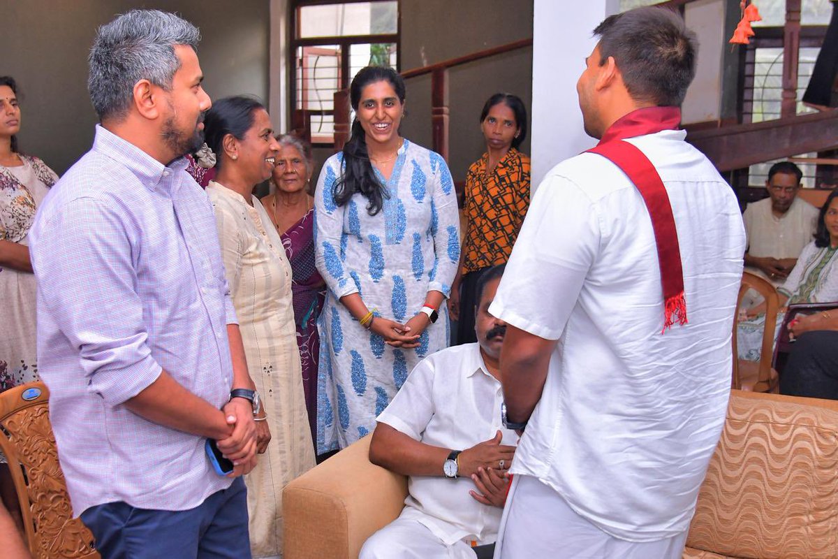 RajapaksaNamal's tweet photo. Paid my final respects to former MP &amp; ITAK Leader Mavai Senathirajah in Jaffna today. Offered my deepest condolences to his family &amp; the senior members of ITAK, remembering the contributions he made towards SL politics &amp; the work he did for his people. His legacy will live on. https://t.co/4Vi6mHNM3O