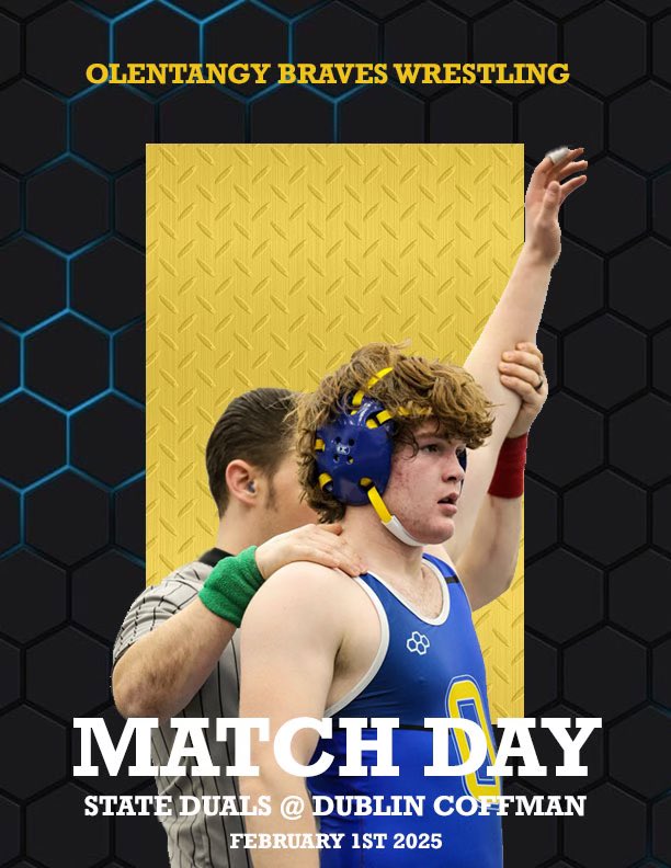 Olentangy HS boys wrestling (@olentangywrest1) on Twitter photo Match day!  State duals at 10 @ Dublin Coffman.  Let’s go boys. Match day!  State duals at 10 @ Dublin Coffman.  Let’s go boys.