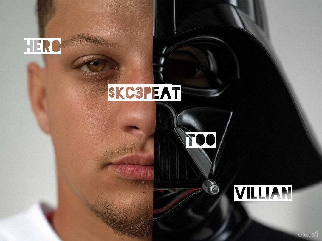 Norsema63940453's tweet photo. Hero KC3PEAT too Villian 
Which one do you choose?

#solanamemecoin
#Pumpfunmeme
#dexscreener
#kc3peat
#Trending
#trendingmeme
#SuperBowl2025
#boycottsuperbowl
#hateuscauseyouaintus
@BBQChiefs
@Chiefs
@KC3PEAT22232425
8 days?
https://t.co/40zF0zA85e https://t.co/GfU76Fjm4n