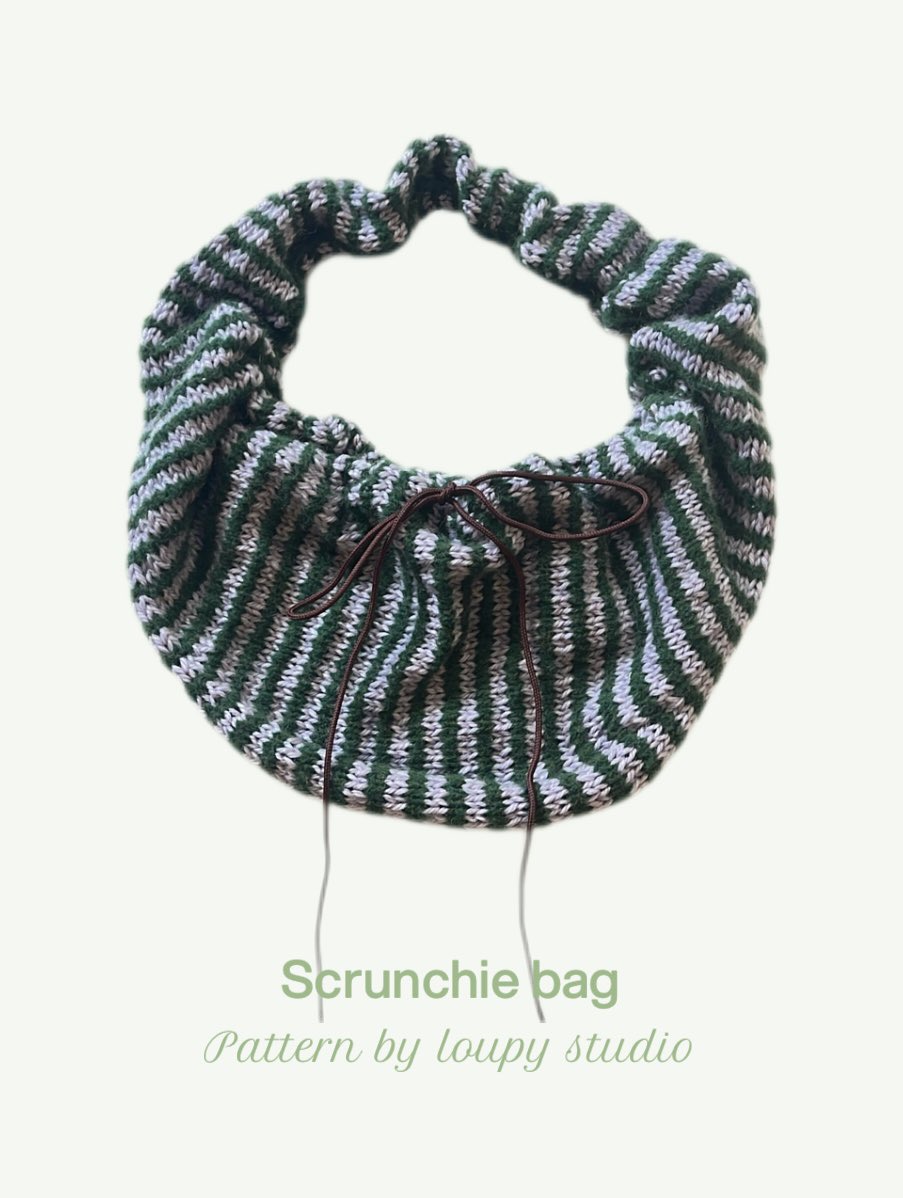 ayakakoshiba's tweet photo. できた!くしゃくしゃが可愛い🤍
#scrunchiebag pattern by #loupystudio #knitting https://t.co/kuAjg29vVx