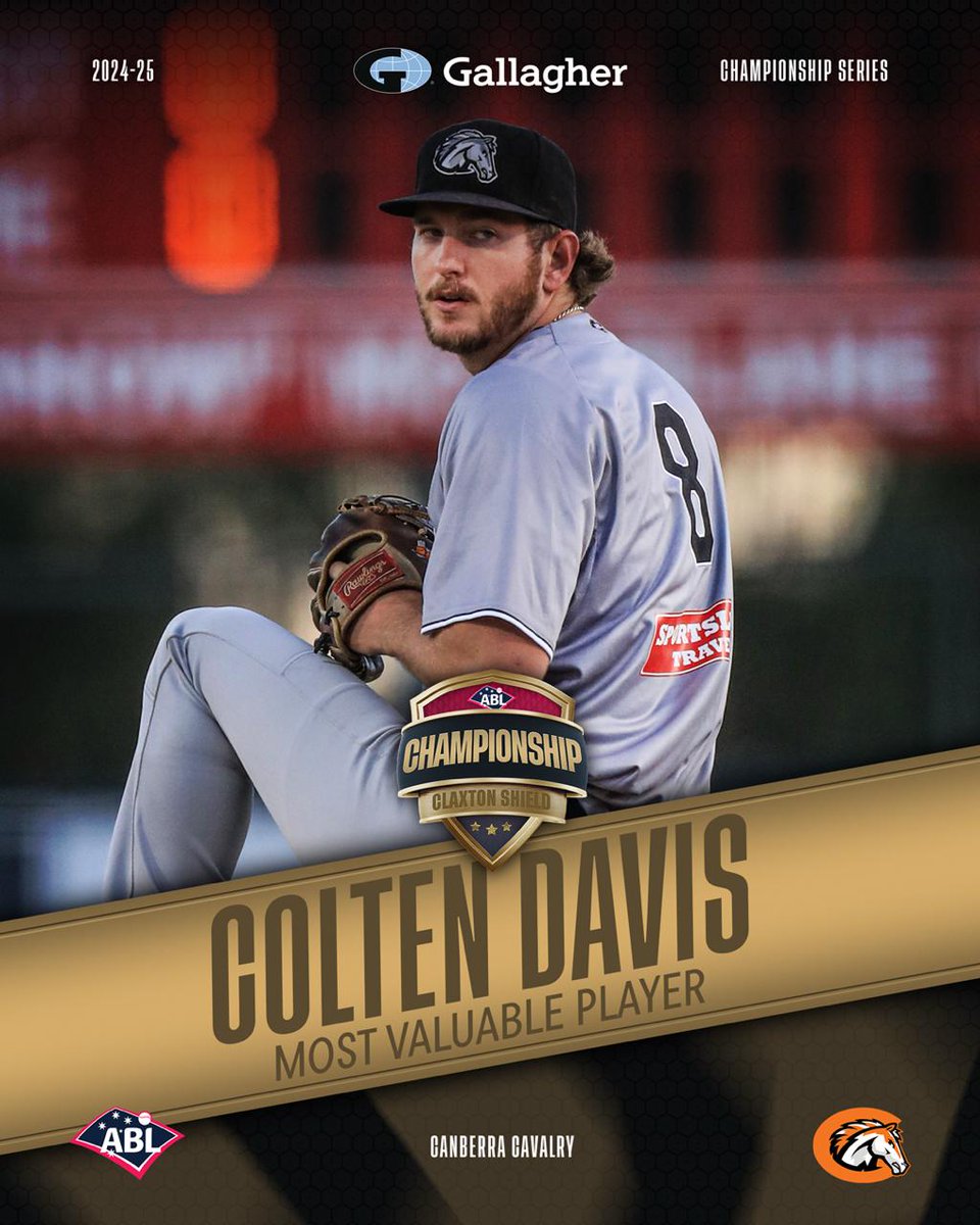 With 8.2 shutout innings and 9 strikeouts, Colten Davis is your 2024/25 ABL Championship Series MVP!!!