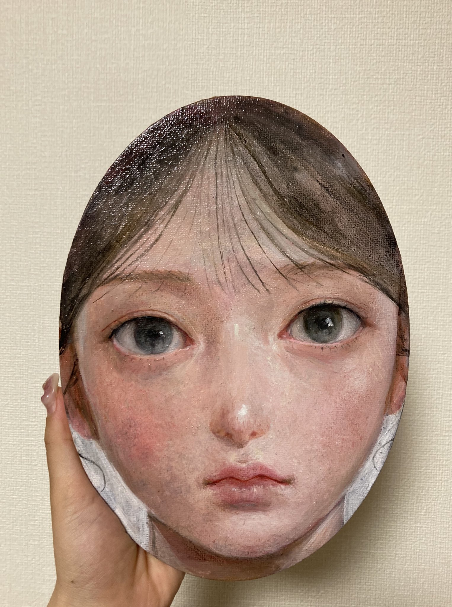 WOMAN 油絵アート 新しいモデルさん♡ title：想いの行き先 #woman #art #女性画