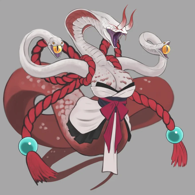 #刺さる人に届け一次創作祭り 目からツノ(?)が生えてるタイプの人外が好きです 