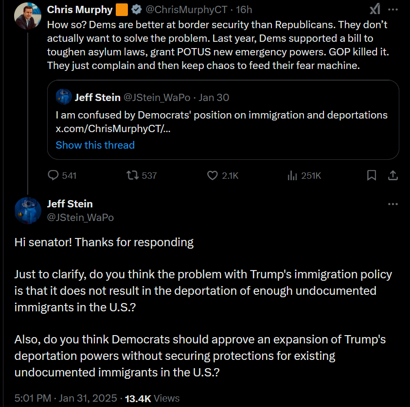 jstein_star's tweet photo. No response thus far from @ChrisMurphyCT but I'm still curious fwiw https://t.co/eSBaNM9NEN