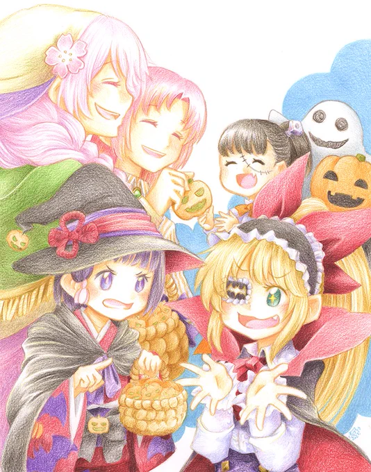 ウメサクラカンヒアイビー!#花騎士10周年 #フラワーナイトガールイラスト 