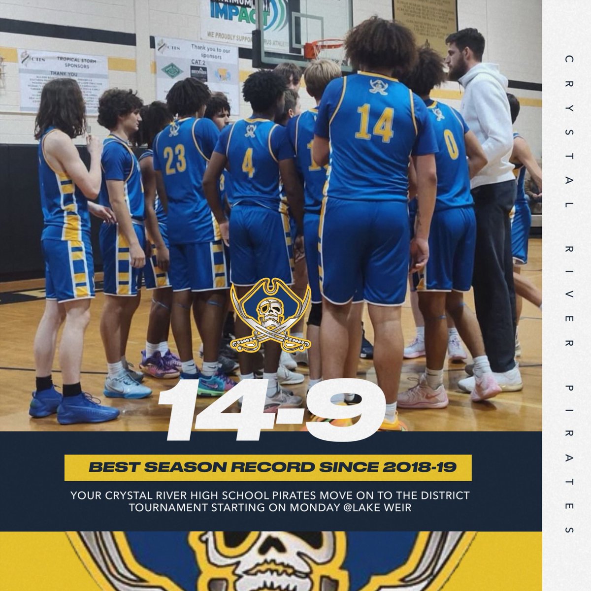 crhsbball's tweet photo. With the regular season coming to a close last night. We want to congratulate both the Varsity program and the JV program on a great year! #crystalriver #crhs https://t.co/GNfOXyHyBc