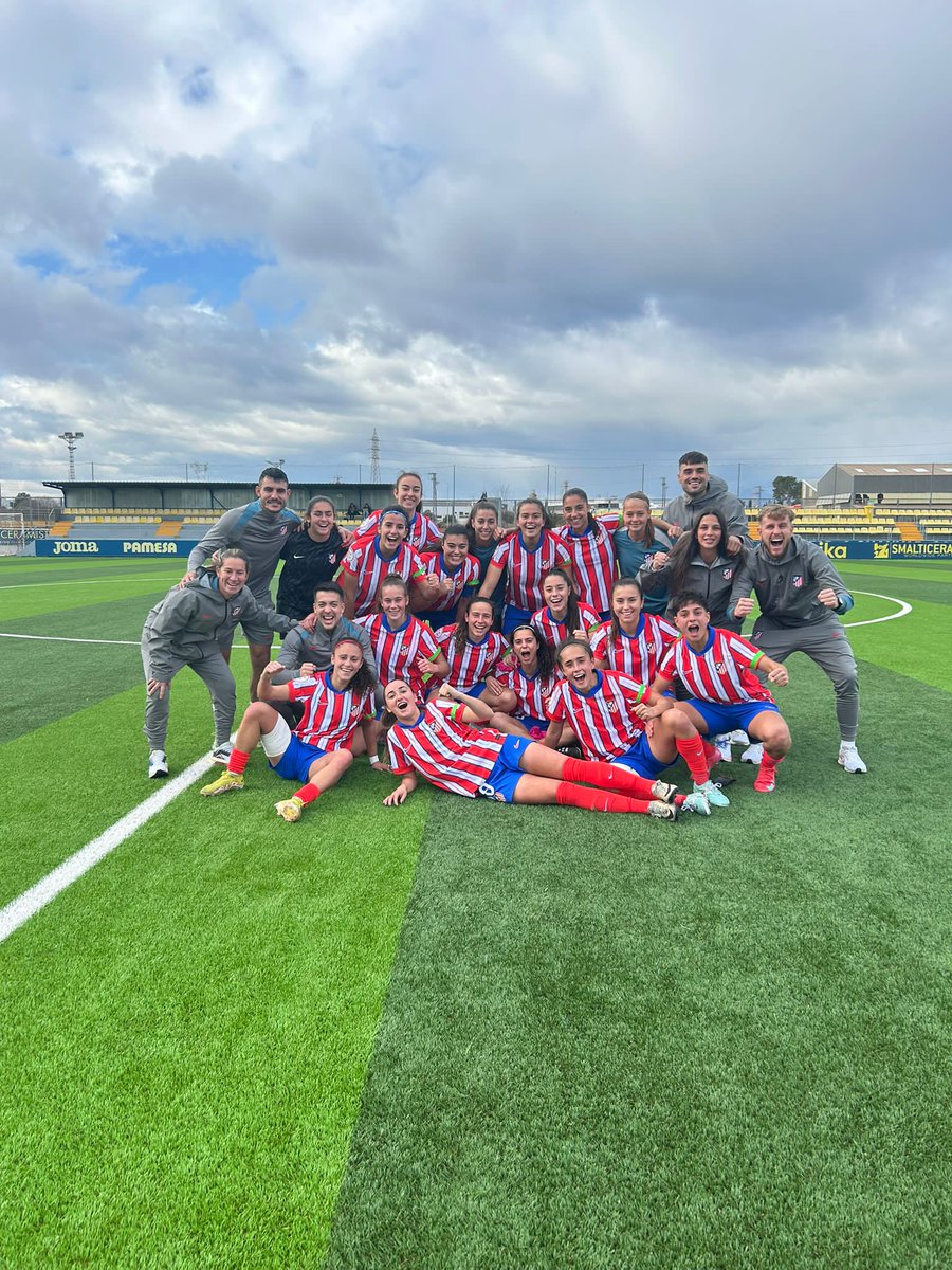 Espectacular remontada del Femenino B para vencer en campo del Villarreal por 1-2, en el encuentro correspondiente a la jornada 16 de 1ª RFEF 💪

⚽ Emma Moreno y Reyes marcaron los goles del filial.

¡A seguir así, equipazo! ♥️🤍