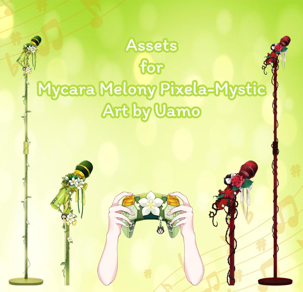 MyMelony_FC's tweet photo. Asset Microphone &amp; Game Controller for @MycaraMelony Art by @Uamo3

แฮร่~ ใช่แล้วล่ะ ไมค์กับจอยน่ารักๆ ที่เห็นเมลใช้มาสักพักเนี่ย ท่านพี่ร่วมใจกันสานฝันให้เมลได้มีไมค์กับจอยเป็นของตัวเองแล้วนั่นเอง

ถือเป็นของขวัญจากท่านพี่ให้กับเมลนะ หลังจากนี้เมลก็ใช้ให้เต็มที่เลย

#MelonyApple https://t.co/x2bqXodLiv