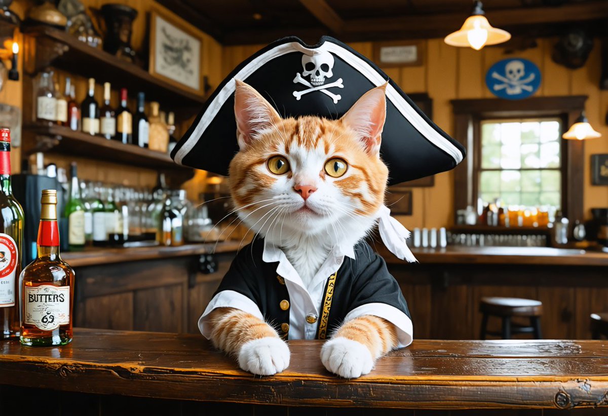 MisterButterss's tweet photo. 🏴‍☠️ DAY 6: Website cooking!

Caught the captain at his favorite tavern reviewing new designs. Someone bought him Butters Whiskey... brave soul walking the plank later! 😼

New site soon mateys! 📈

#MisterButters @solana @a1lon9 @RaydiumProtocol @orangie @RicoMoneybags https://t.co/TbadtGeQud