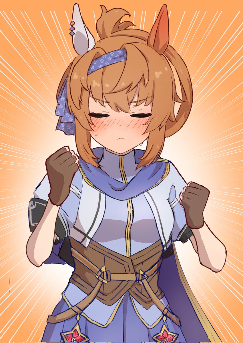 capo1_1's tweet image. 掛け声する時ギュってするのカワイイよね……！
#ウマ娘  #フリオーソ