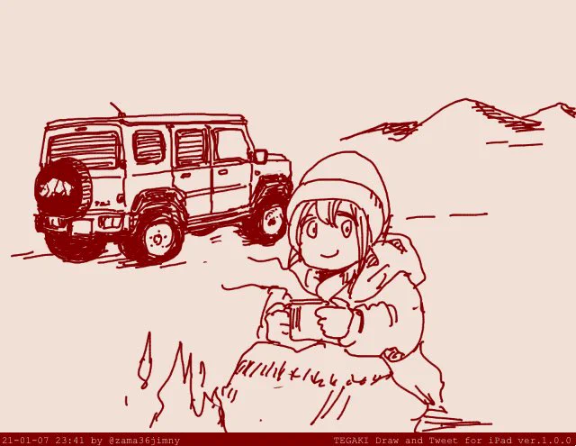 2021年に描いたジムニー5ドアとWキャブトラックとダンプ 