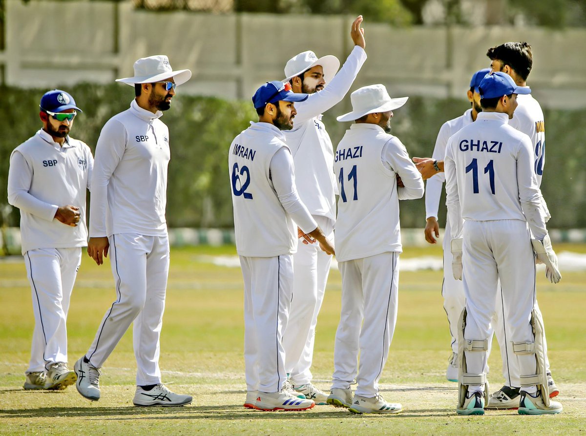 Grassroots Cricket (@grassrootscric) on Twitter photo President’s Trophy 2024/25 - Round 5, Day 1
1st inns: Ghani 238/10 (55.2)
Haseeb-ur-Rehman 88 (125)
Shadab Khan 55 (73)
Israr Hussain 7/72 (18)
2nd inns: PTV 130/1 (29)
Waqar Hussain 69* (80)
1st inns: OGDCL 187/10 (48.1)
Sameer Saqib 43 (88)
Musa Khan 5/52 (14.1)
Nisar Ahmed President’s Trophy 2024/25 - Round 5, Day 1
1st inns: Ghani 238/10 (55.2)
Haseeb-ur-Rehman 88 (125)
Shadab Khan 55 (73)
Israr Hussain 7/72 (18)
2nd inns: PTV 130/1 (29)
Waqar Hussain 69* (80)
1st inns: OGDCL 187/10 (48.1)
Sameer Saqib 43 (88)
Musa Khan 5/52 (14.1)
Nisar Ahmed