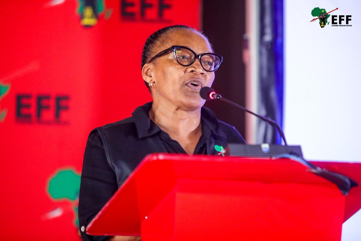 EFFSouthAfrica's tweet photo. ♦️In Pictures♦️

The EFF National Chairperson, Nontando Nolutshungu at the 1st Central Command Team Meeting of the 3rd National People’s Assembly. https://t.co/wmbBIwqSy1