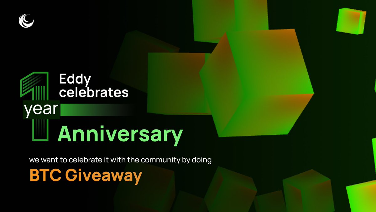 Today, we celebrate one year since Eddy Finance’s mainnet launch! 🚀

This journey wouldn’t be possible without our amazing community—your support, feedback, and trust have fueled our growth.

To celebrate this milestone and spread the word about self-custody, we are giving away