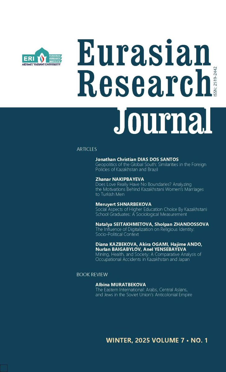 Monitor_AC's tweet image. Amigos, com muita satisfação e alegria comunico a publicação do meu artigo na nova edição do Eurasian Research Journal.

Link para quem deseja realizar a leitura do material: erj.eurasian-research.org