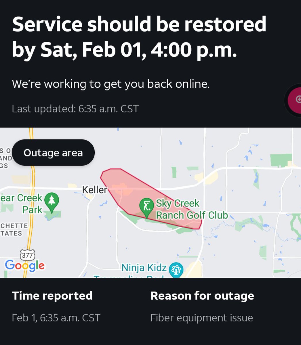 johnyri's tweet photo. Seriously @attfibertx , the same (new) equipment that's serving the same area (ours) has gone down more in 30days then Fios did in +10yrs. https://t.co/SF3YQbAeob