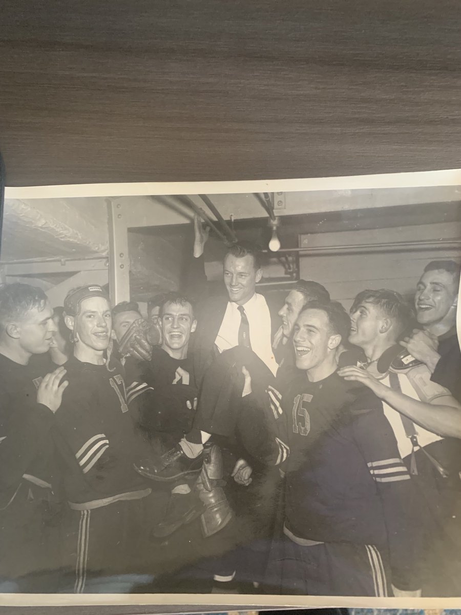 70 years ago this picture was taken with my Dad celebrating with the Cadets as they beat RMC in Canada for the 1st time. It has been an honor to be part of this series. Looking forward to being involved in this game one last time. #GoArmy