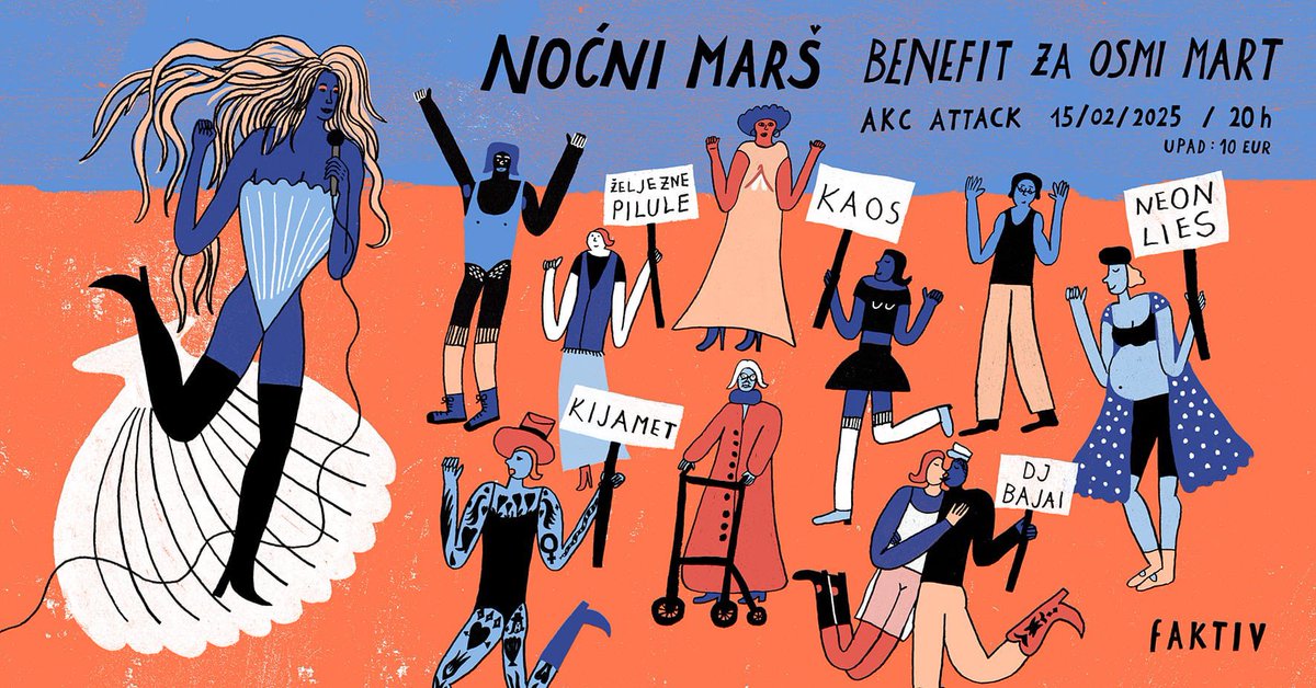 Za dva tjedna se družimo na benefitu za Noćni marš, čeka vas top gig i after  🧡