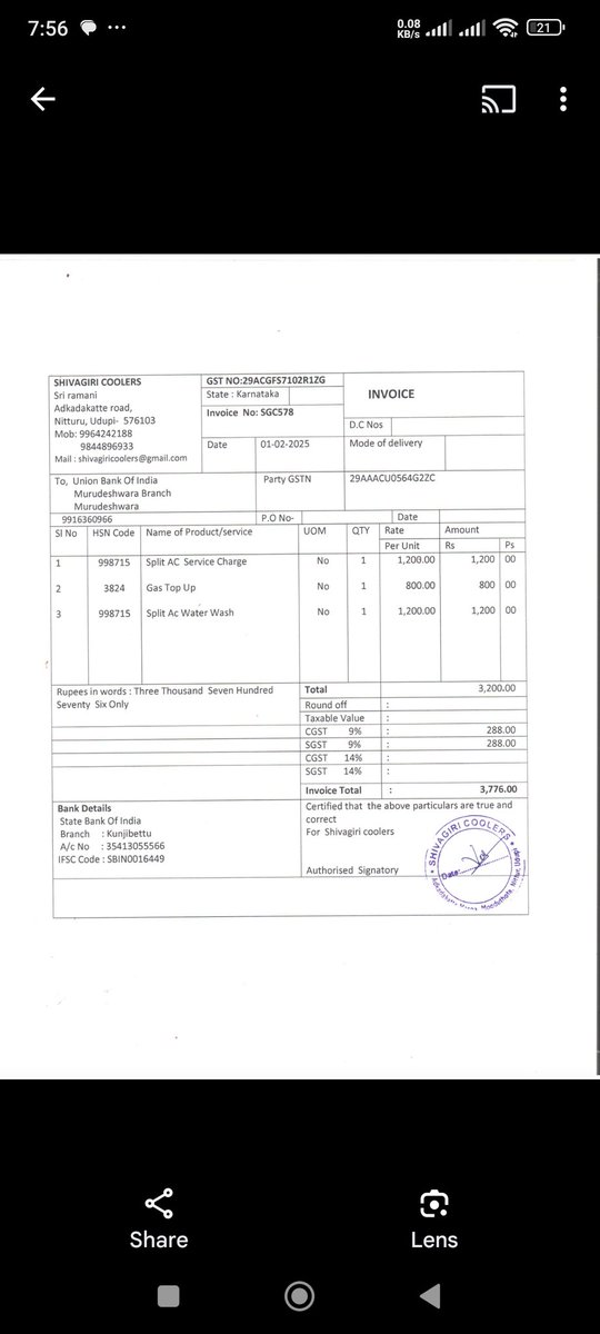 gampa84's tweet photo. See the below bill...They are charging more than double in the name of Havells .. https://t.co/4x0zzaZYlm