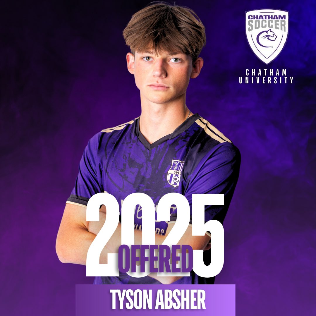 tyson_absher's tweet photo. After a great talk with Coach Danley, I am very happy to receive an offer to play at Chatham University! 
 
@SHS__BoysSoccer @bstool_somerset @RushSoccer @chathammsoccer 
@12thSports https://t.co/BKkkCvDvho
