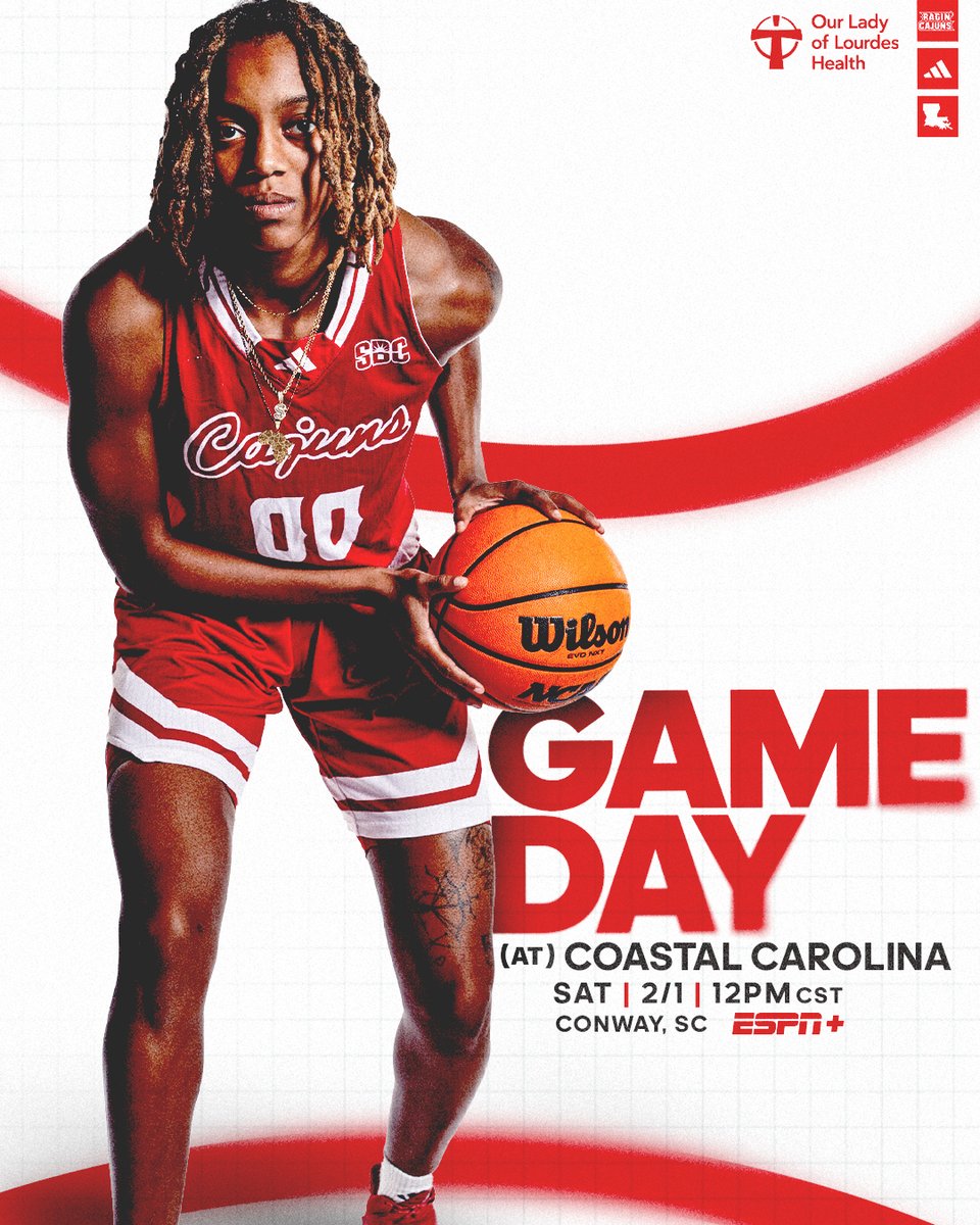 Game 2️⃣ in the Carolinas 🏖

🏀 at Coastal Carolina
🗓 2.1.25 | 𝟭𝟮:𝟬𝟬𝗽𝗺 (𝗖𝗦𝗧)
📍 Conway, SC
🏟 HTC Center
📺 [ESPN+] ragncaj.co/wbbtv0201
📻 [103.3 FM/1420 AM] ragncaj.co/wbbradio0201
📈 ragncaj.co/wbbstats0201

#GeauxCajuns