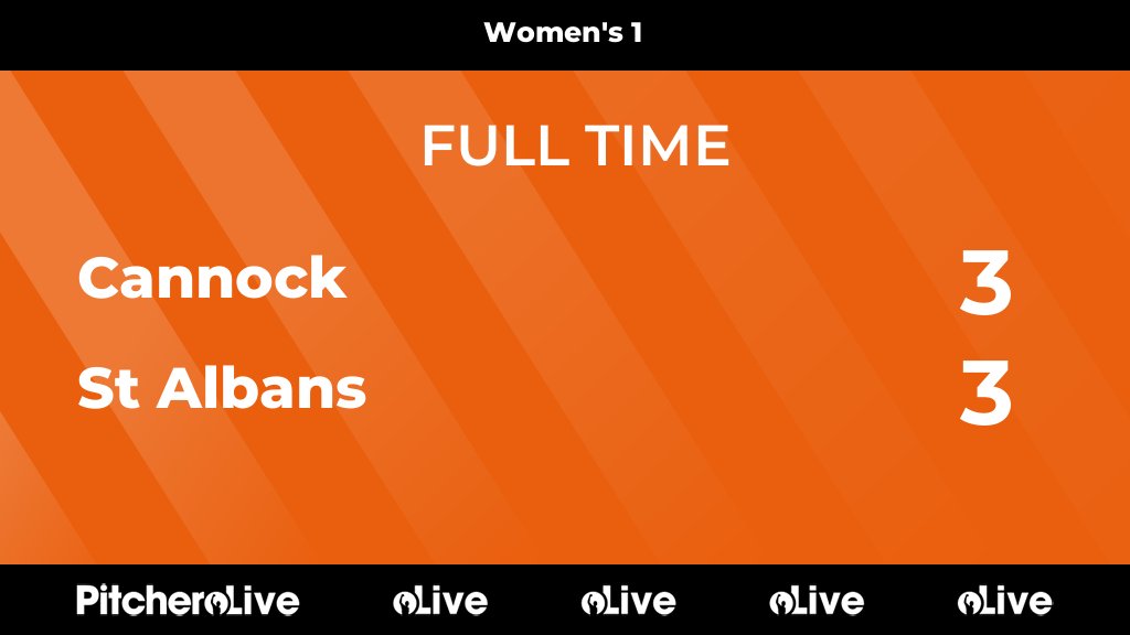 FULL TIME: Cannock 3 - 3 St Albans
#CANSTA #Pitchero
stalbanshc.co.uk/teams/227251/m…