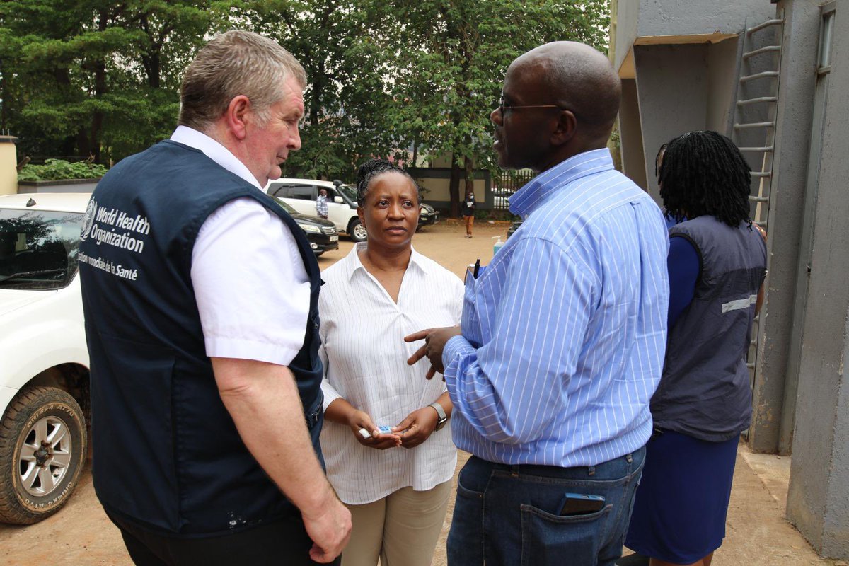 DrTedros's tweet photo. .@DrMikeRyan is in #Uganda to reinforce @WHO's support for the government's Sudan #Ebola virus response. He met with the Health Minister and her Strategic Advisory Group of experts to review outbreak containment measures. 

He also met with the @UN Resident Coordinator, UN and NGO partners to coordinate on seamless support to the government-led response. 

The government is putting in place strong multi-partner pillars for the response including surveillance, clinical management, community engagement, vaccination, points of entry and research.