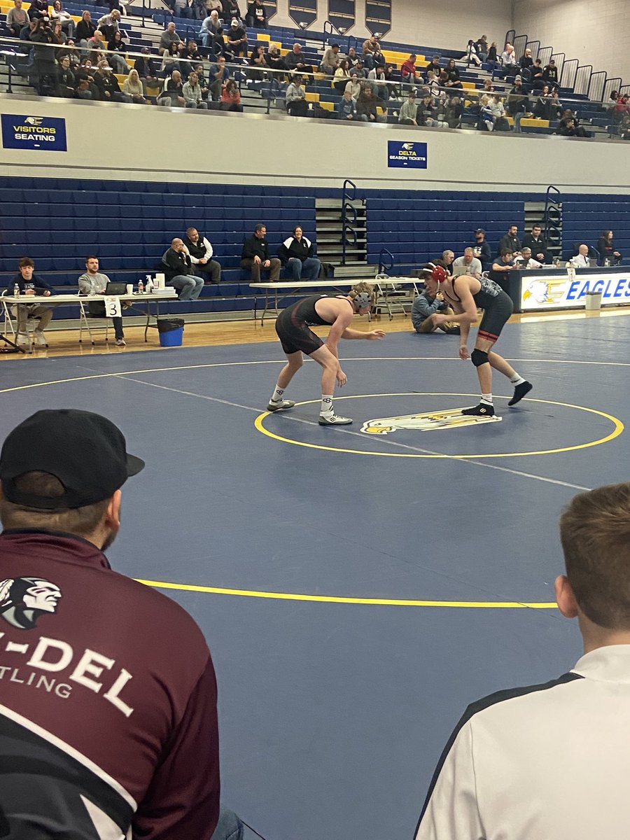 HS_AP_Warriors's tweet photo. Warrior wrestlers are on the mat this morning competing in the Delta Sectional! Let’s go Warriors! #wdpride https://t.co/qZPPKc6AD6