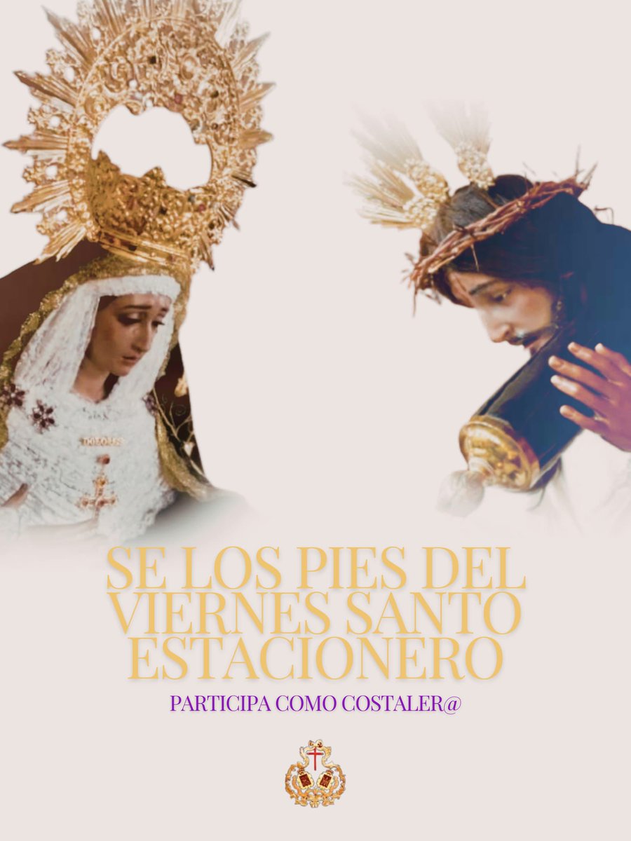 COSTALER@, PARTICIPA🟣 Si quieres formar parte de la cuadrilla del Viernes Santo Estacionero, ponte en contacto a través de un mensaje directo o de cualquier miembro de la Junta Directiva y te informamos. 
#NazarenoEstacion
#DoloresEstacion
#SemanaSantaEstacionLinaresBaeza