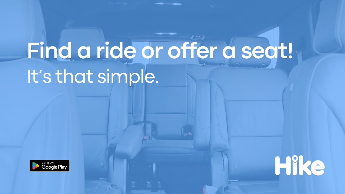 With Hike Share, you can:  
✅ Find a ride from a driver heading your way  
✅ Offer a seat and earn money for your trip  
✅ Share the journey &amp; save on travel  
📲 Start now! tinyurl.com/hikeshare

#hikeappsa #hikeapp #hikeshare #ridesharing