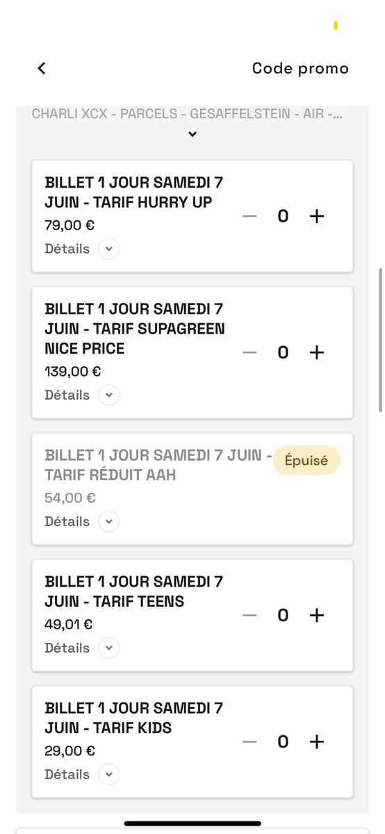 tsitsiYAS's tweet photo. @WeLoveGreen @lcdsoundsystem Bonjour il est impossible d’acheter de billet tarif étudiant pour le samedi 7 juin 2025 sur shotgun merci de rectifier cela https://t.co/ca1z8sZSEk