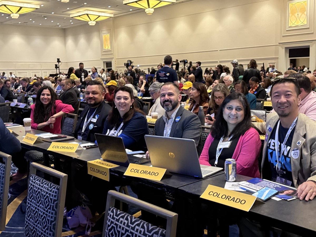 coloradodems's tweet photo. Today, we are voting on who should lead the Democratic Party forward. It’s a consequential responsibility during a consequential time, and the Colorado Democrats are ready to support our party’s next leader in the work we have. https://t.co/IzetN6Jxsw