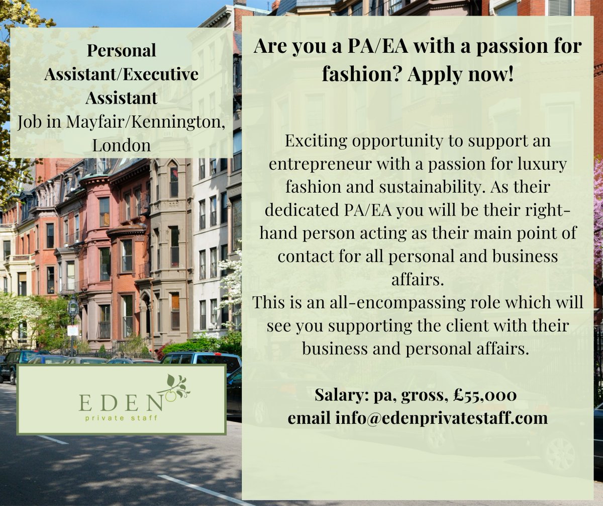 EdenPrivateStaf's tweet photo. https://t.co/l10JEF1lrH
#PersonalAssistant #personalassistants #privatewealth #PA #EA #familyoffice #familyoffices #executivepa #privatepa #eahire #pahire #privateequitypa #parecruitment #ExecutiveAssistant https://t.co/6Gg3nJckh5