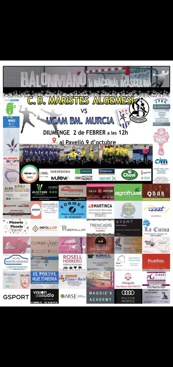 Mañana partido importante en casa. ¡Os esperamos!

#TotsAl9dOctubre 💛🖤