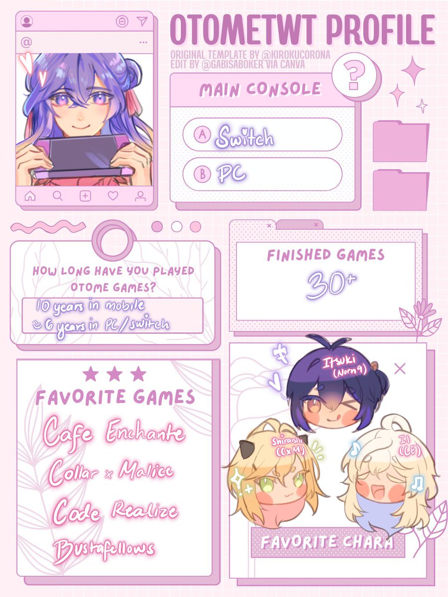 stellarstellie's tweet image. Finally updated my #otometwtintro !! :D