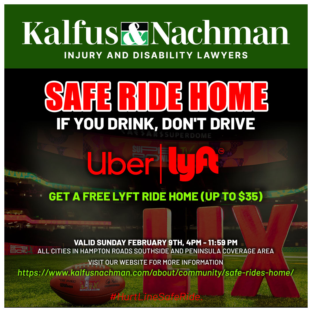 🚨
🏈 SUPER BOWL SAFE RIDES
✅Must be 21+ to participate 🍾
 ✅Rides must be from a bar or restaurant to your home 🏠
 ✅Valid from kickoff (6:30 PM) to midnight on Feb. 9, 2025 🕛
Up to $35 for Uber, Lyft, or a taxi 🚖 📞
SafeRideHome #DontDrinkAndDrive #HurtlineSafeRide