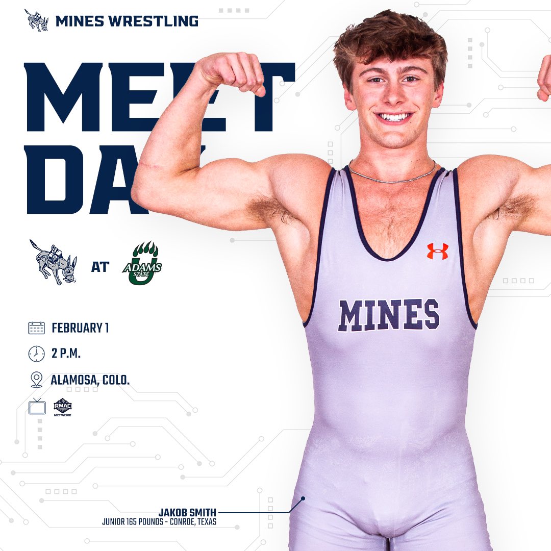 mineswrestling's tweet photo. 𝗠𝗘𝗘𝗧 𝗗𝗔𝗬!

Mines 🆚 Adams State
🕕 2 p.m.
📍 Alamosa, Colo. 
📺 https://t.co/C3z337jvQb
📊 https://t.co/uFKUBDV1N4

#HelluvaEngineer⚒️ https://t.co/VDc3rTBpur