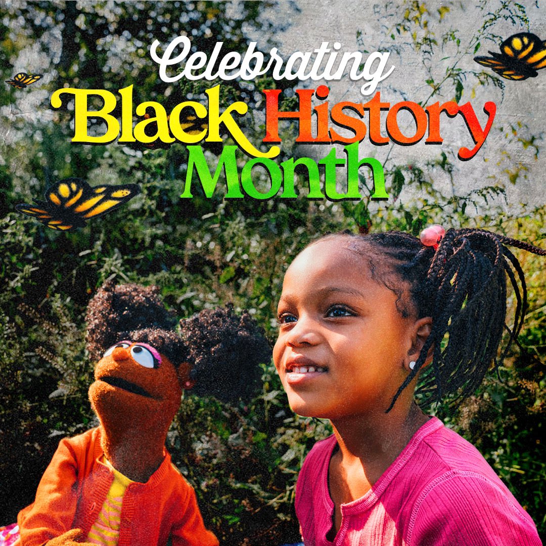 We honor our Black and African American communities, cultures, and history. Join us this month in celebrating Black History Month on Sesame Street. 💛💚