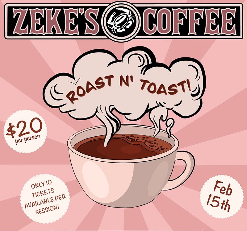 If your true love is coffee, then this event is for you! This is your chance to learn the basics of coffee roasting. Sip on coffee while you design your own roast or blend.
Space is limited to 10 people per session. 

2/15, 9:30-11
2/15, 11-12:30

zekescoffeedc.com