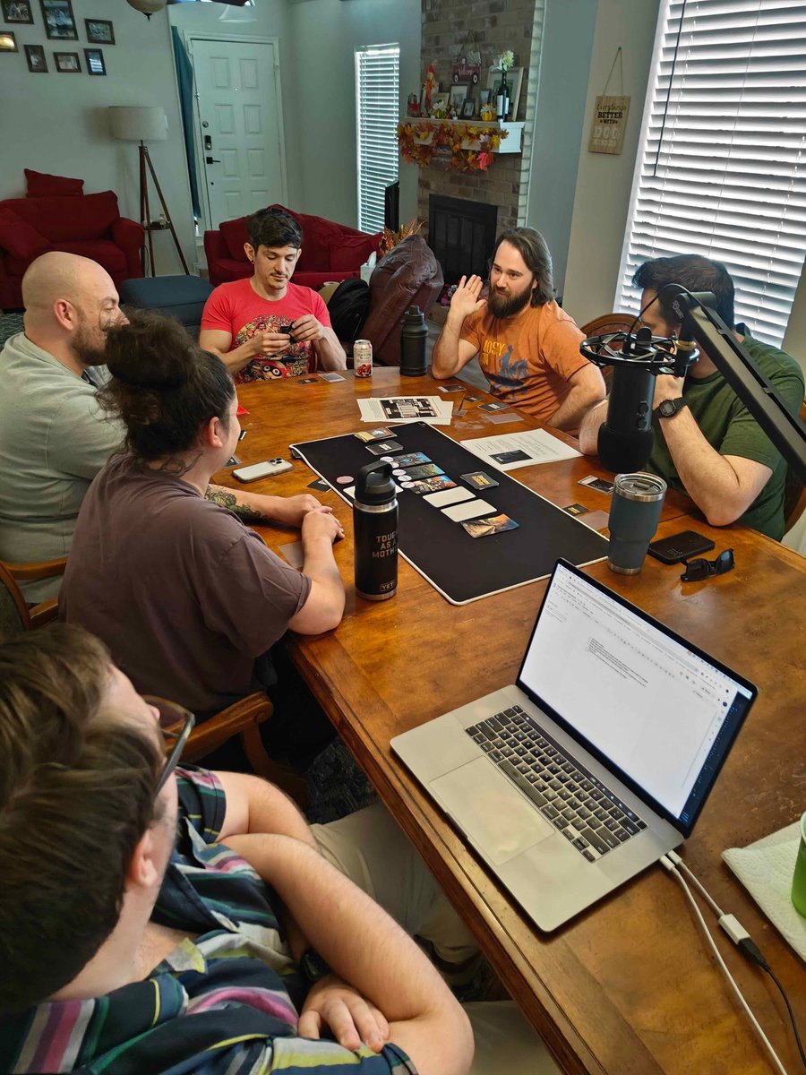 TableboundGames's tweet photo. It has been a long year working on this game, but we could never have gotten this far without our fantastic playtesters.  #socialdeceptiongames #venturesandvillainy #cardgames #partygames #gamenights https://t.co/dq9BYCRwzI
