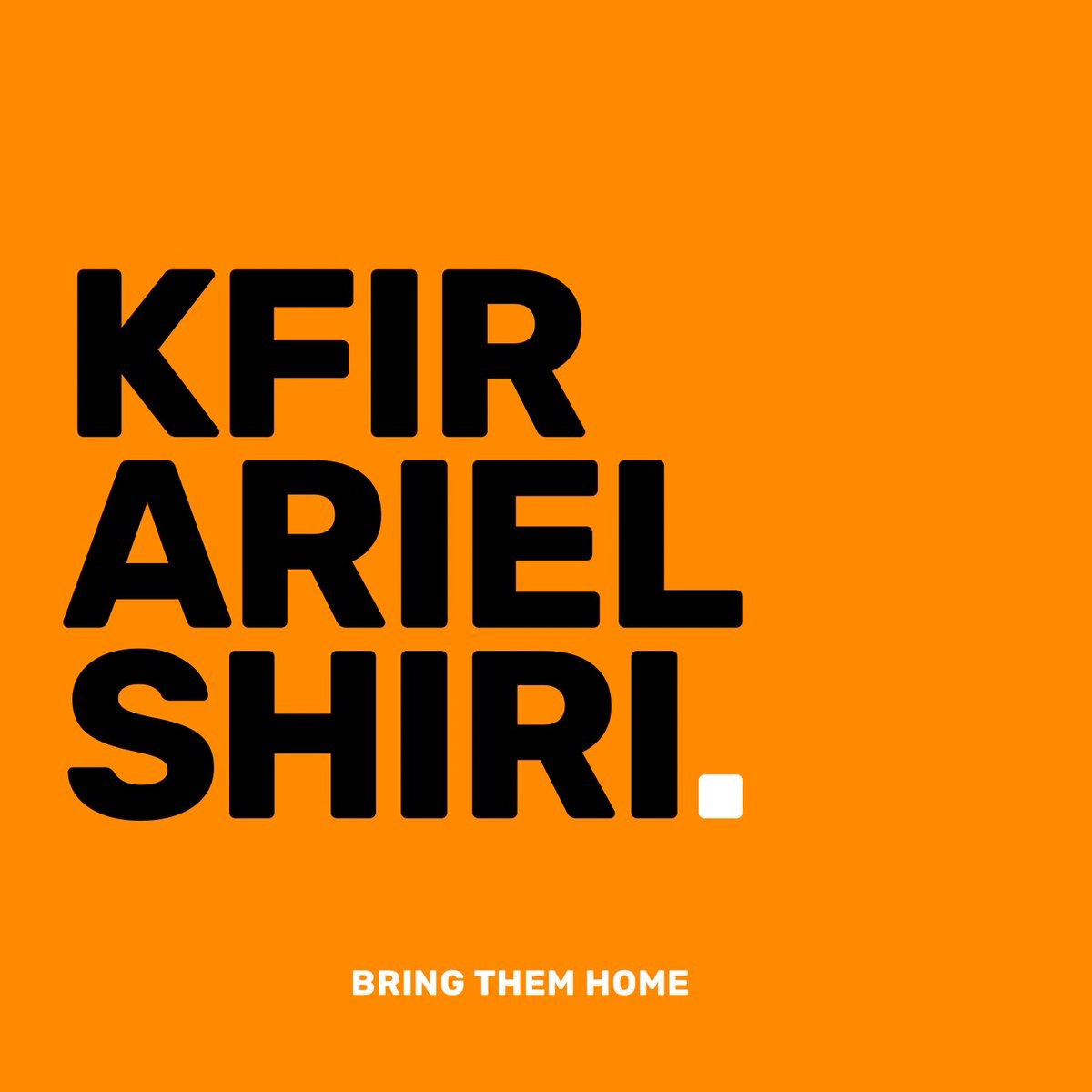 Shir, Kfir, and Ariel. The three names the whole world should be fighting for today. 🟧