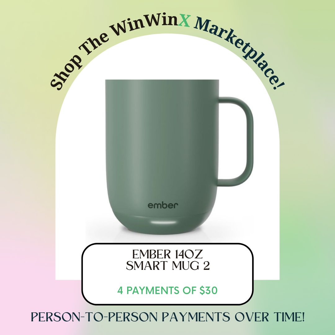 WinWinXPayments's tweet photo. More #Coffee, less #Stress! ☕️Get your #EmberMug with #PersonToPerson #PaymentsOverTime through WinWinX! It's a Win-Win for everyone! 🙌🏻 #WinWinX #0PercentInterest #SmartShopping #CoffeeLovers #TechGadgets #PaymentPlan #WinWin #OnlineShopping #OnlineMarketplace https://t.co/8HXX3UMxJB