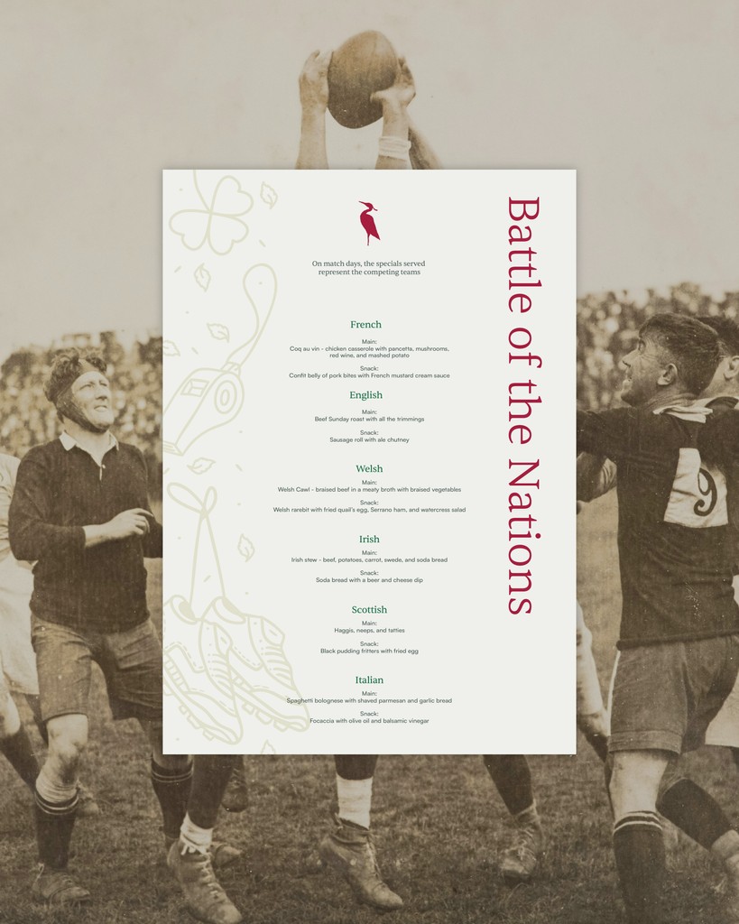 🏉 Six Nations Menu Revealed! 🏉⁠
⁠
On every Friday and Saturday during the Six Nations, we’re offering a themed menu to celebrate the teams on the pitch. 

Table bookings to watch the matches must include food orders.⁠
⁠
📖 Book now thelitton.co.uk/dine/
⁠
#SixNations2025