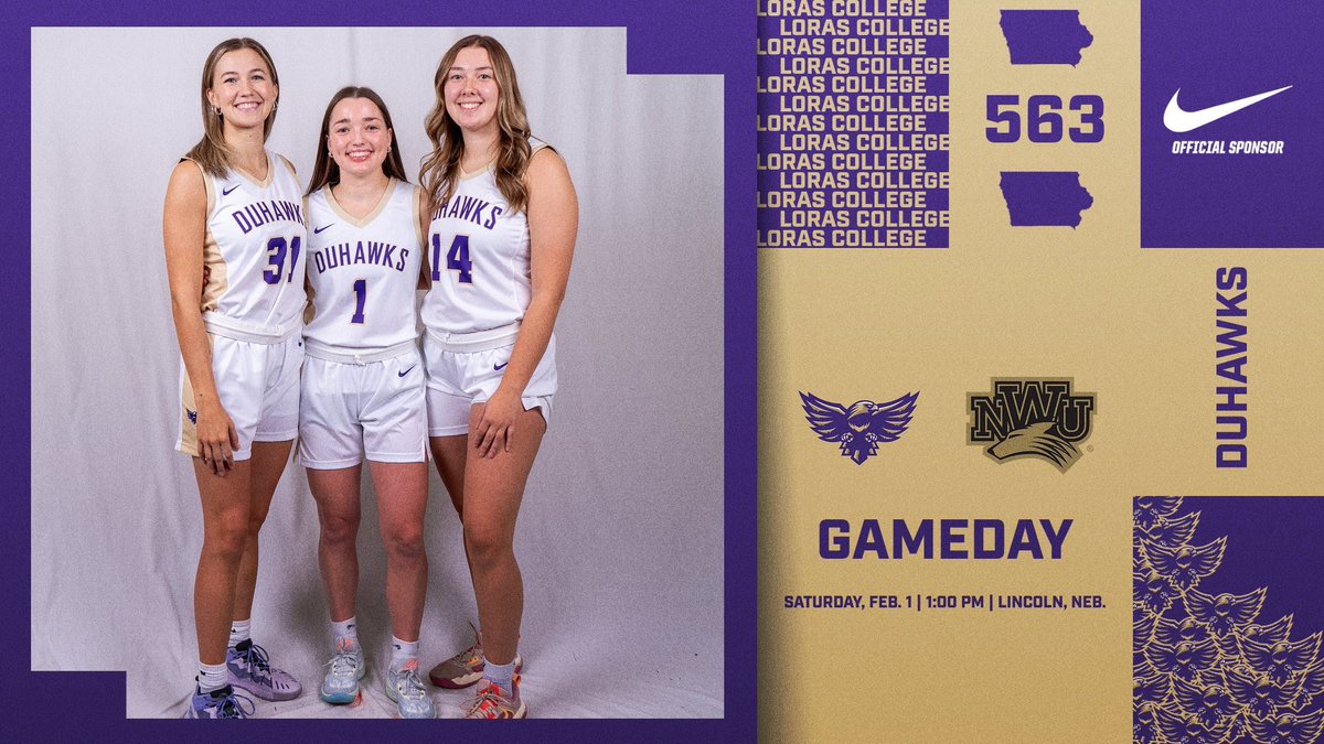 Saturday Action in Lincoln 👀

🆚 Nebraska Wesleyan University 
🕐 1 PM 
📍 Lincoln, Neb. 
⛹️‍♀️ Snyder Arena 
📺 bit.ly/4hzUaRd
📊 bit.ly/4gn2hQ6

#GoDuhawks