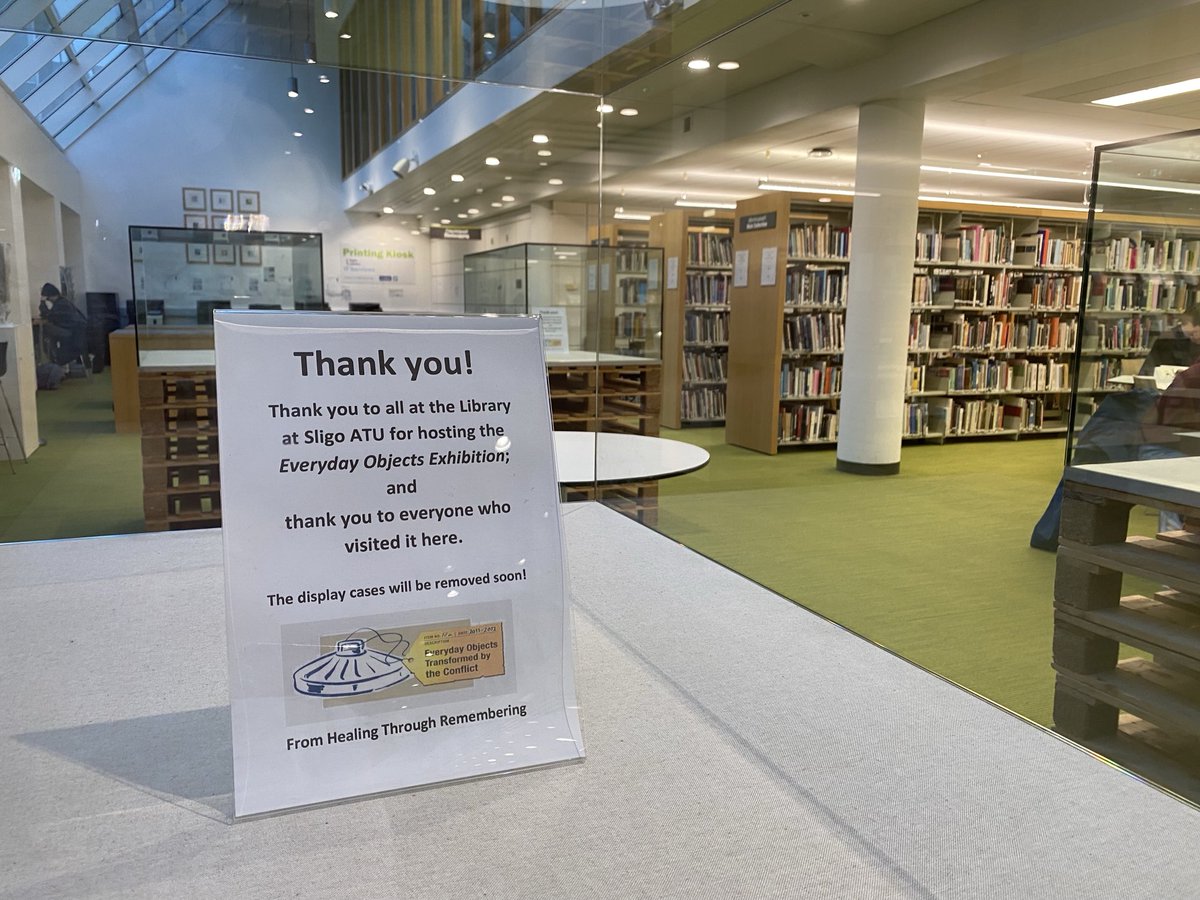Thank you to all at ⁦<a href="/sligoatu/">learn_alt</a>⁩ ATU Sligo library for hosting the ⁦<a href="/EOExhibition/">Everyday Objects</a>⁩ for the last two months and for holding great discussion events.